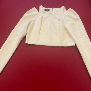 Bebe white long sleeve top